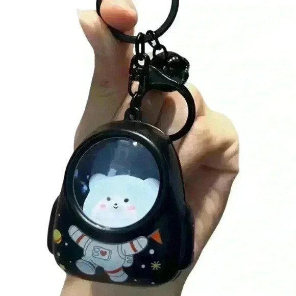 Bear Light up Astronaut Bag Backpack KeyChain - Picture 8 of 8